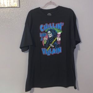 NWT DOM Chillen Like a Villain skeleton short sleeve shirt
